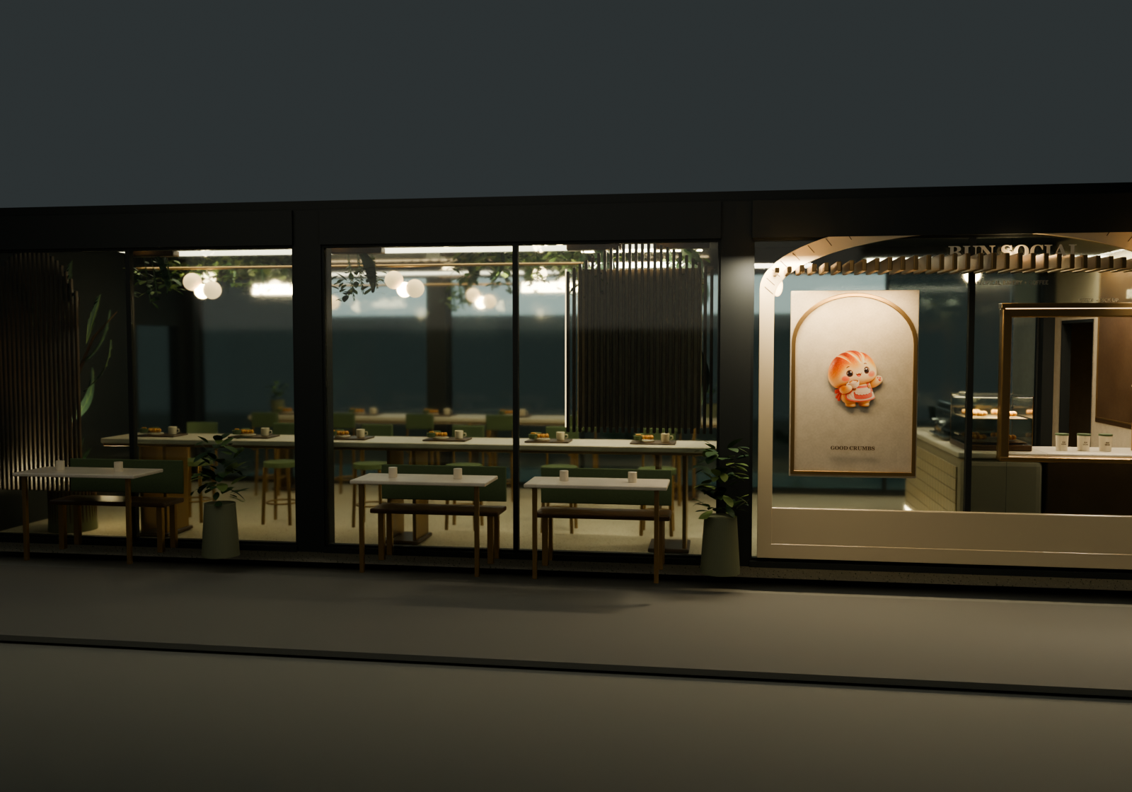 A2 09 / Evening façade, from the same approved model