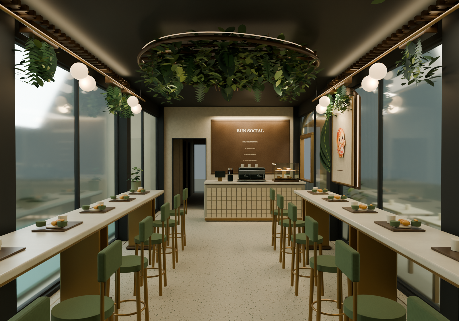 A2 03 / Entrance-facing interior, from the same approved model