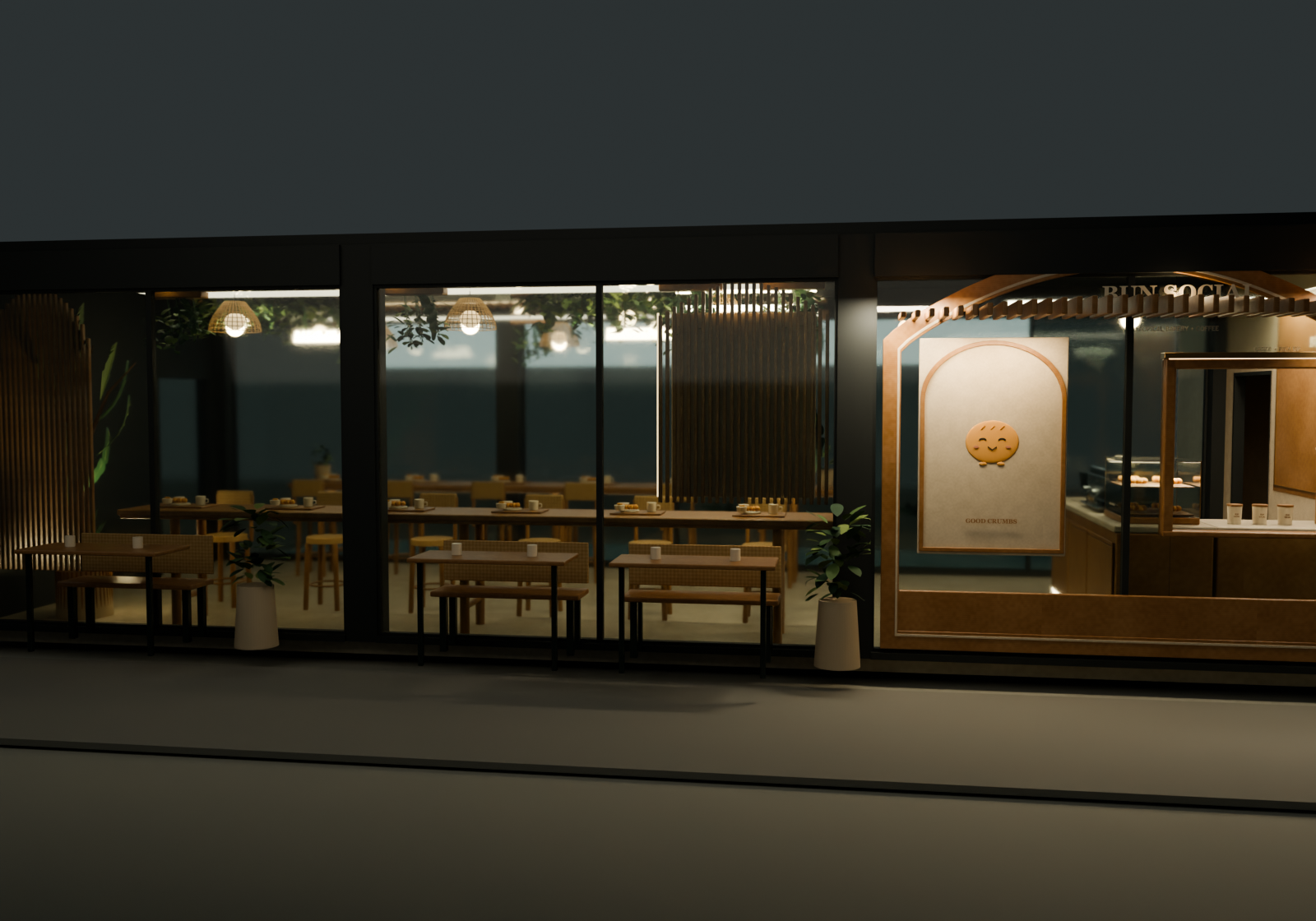 A1 09 / Evening façade, from the same approved model