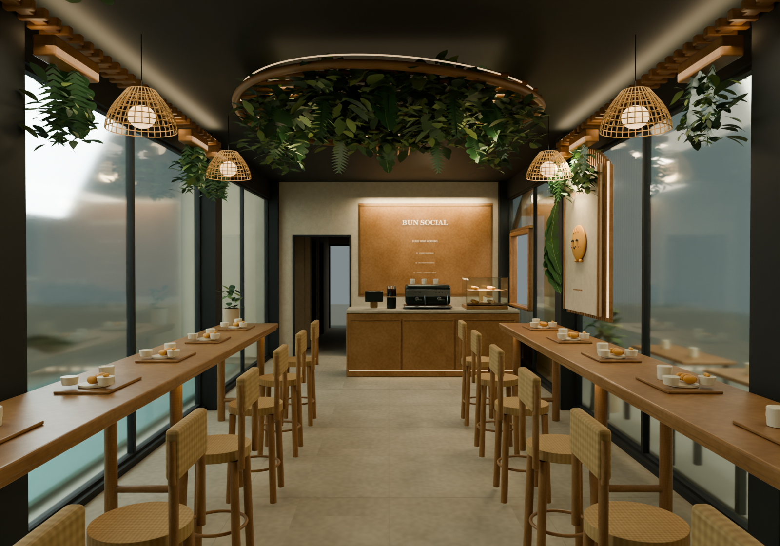 Bun Social tropical bakery in the approved Maya Canggu layout